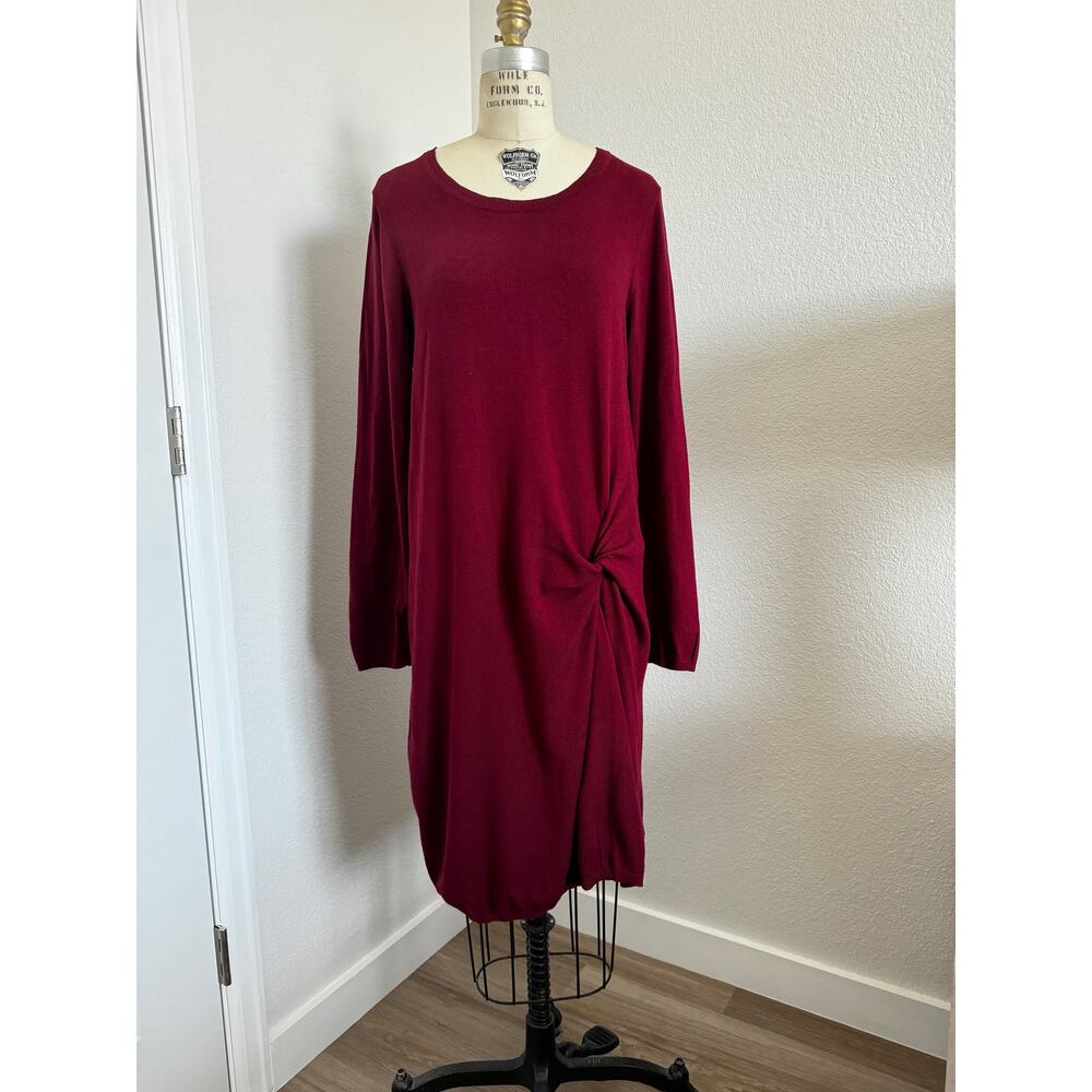 Max Studio | Knit Sweater Dress with Knot Detail size XL